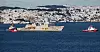 Her blir vraket av KNM Helge Ingstad slept fra Ågotnes til Hanøytangen for destruering.