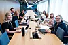 Forhandlingsdelegasjonen til Abelia inne hos Riksmekleren.