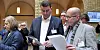 LO-leder Hans-Christian Gabrielsen og juridisk leder, Atle Sønsteli Johansen, er ikke fornøyd med høringsuttalelsen om arbeidsmiljøloven.