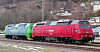 Onrail startet med godstrafikk på Raumabanen. Her er to av deres lokomotiver på Åndalsnes stasjon. Siden har de overtatt godstrafikken på flere andre strekninger etter at GreenCargo la ned driften i Norge.