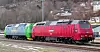 Onrail startet med godstrafikk på Raumabanen. Her er to av deres lokomotiver på Åndalsnes stasjon. Siden har de overtatt godstrafikken på flere andre strekninger etter at GreenCargo la ned driften i Norge.