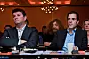 DÅRLIG IDÉ: Ingen gode grunner til å selge Flytoget og Baneservice, mener nestleder i LO, Hans Christian Gabrielsen (til venstre). Kåre Wikdahl, Cargo landsrådet (bak) og Kenneth Sandmo fra LO deltok i debatten.
