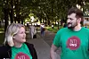 NTLs ansvarlige Lone Lunemann Jørgensen har organisert vervestanden sammen med blant annet nestleder i NTL Ung Eirik Owren Holt.
