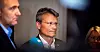 En sliten, men fornøyd LO Stat-leder, Egil André Aas, blir intervjuet etter at partene kom til enighet og unngikk streik.