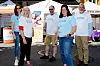 PÅ STAND: Skolenes landsforbund på stand for Partnerskap mot mobbing i Arendalsuka . Fra venstre Jeanine Norstad (forbundssekretær), Mette Johnsen Walker (forbundsleder), Chris Gøran Holstad (forbundssekretær), Lene Merete Bakkedal (forbundssekretær) og Jon Oddvar Holthe (første nestleder).