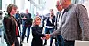 Landbruks- og matminister Sandra Borch (Sp) (i midten), leder Bjørn Gimming i Norges Bondelag (t.h.) og leder Kjersti Hoff i Norsk Bonde- og Småbrukarlag (t.v.) er blitt enige om årets jordbruksoppgjør.