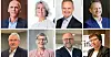 HAR TIL SALT I GRØTEN: Sigurd Aune i Sparebank 1, Benedicte Schilbred Fasmer i Sparebank 1 SR-Bank, Jan-Frode Janson i Sparebank 1 SMN, Jan Erik Kjerpeseth i Sparebanken Vest, Richard Heiberg i Sparebank 1 Østlandet, Liv Ulriksen i Sparebank 1 Nord-Norge, Per Halvorsen i Sparebank 1 Sørøst-Norge og Turid Grotmoll i Fremtind.