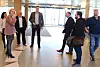 PÅ BESØK: LO var på bedriftsbesøk hos Simula Resarch Laboratory på Fornebu. LO-leder Hans-Christain Gabrielsen innrømmer at hans kunnskaper innen Basic, et programmeringsspråk som var «hot» fra cirka 1975 til litt inn i 90-tallet, har forvitret noe.