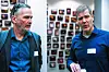 PÅ SAMME SIDE: I spørsmålet om flyplassvekterne jobbet Terje Mikkelsen (til venstre) i NAF og Arne Stadheim i NHO Service og Handel sammen. Bildet er tatt rett før høringen i justiskomiteen.