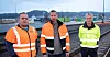FISK OG MAT: et nytt godstog i døgnet mellom Bodø og Trondheim vil føre til mindre trafikk på veiene og redusert utslipp, fastslår Asbjørn Svenning (f.v.), tillitsvalgt for NJF, Håvard Johnsen, terminalansvarlig i Fauske og Idar Andresen, terminalansvarlig i Bodø.