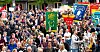 ØKER: Flere organiserer seg. Her fra 1. mai-markeringen i Oslo i 2019.