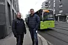 TIL MINISTEREN: Våren 2018, etter en vinter med to omkomne kolleger og flere skadet, gikk hoverombud Harald Sehm og daværene hovedtillitsvalgt i Nettbuss Ove-Andreas Solberg hos ministeren. Da kunne ikke Norge pålegge sikre førerplasser uten at Europa krevde bedre sikkerhet, og ingen ville kreve bedre sikkerhet i anbudene uten at det var pålagt.