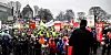 LO varslet i dag NHO om den politiske streiken onsdag 15. november klokka 13. ILLUSTRASJONSFOTO. Politisk streik i Stavanger.