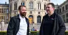 Stortingsreprestant Tom Einar Karlsen (Ap) og leder for Fellesforbundets avdeling Transport Nord, Bjørn Tore Bråten er glade for at det blir lavere gebyrer og en utredning om krav til tett emballasje for frakt av oppdrettsfisk.