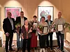 40-årsjubilanter: Fra venstre ser vi distriktssekretær Vidar A. Røren, Nils Solevåg fra asfalt og veivedlikehold, Svanhild Seljebotn fra veg, Lisbeth Staveli fra renhold, Lisbeth Solbjørg fra renhold, Leidulf J. Sjøholt fra maskin og Hans Petter Erstad fra Mesta.