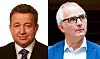 Kjell-Idar Juvik (t.v), Arbeiderpartiet, og Odd Christian Øverland, forbundsleder i Postkom.