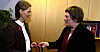 Høyres Ingjerd Schou (t.v.) var Norges siste sosialminister (2001-2004). Schou tok over etter Arbeiderpartiets Guri Ingebrigtsen (t.h.). (Arkivbilde)
