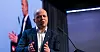 Finansminister Trygve Slagsvold Vedum (Sp) holder tirsdag foredrag om tilstanden i norsk økonomi. Her er han under LO-kongressen