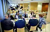 POPULÆR: Når klokka har passert lunsjtid er det fullt ved de fleste bordene i kantina.