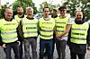 Syv EL og IT-medlemmer ved starten av streiken i juni 2018. Fra venstre, Ole Andreas Idland (nestleiar), Kjartan Rasmussen, Geir Osmundsen (klubbleiar), Trym Vintervold (styremedlem), Olav Haugvaldstad, Torgeir Magnarson Kalvenes (sekretær) og Bjørn Soltvedt (kasserer)