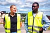 Vivi Marie Grini og  Dean Eguamwense har gode iskremdager på Diplom Is.