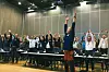 Én av tre deler for et godt og forebyggende arbeidsmiljø handler om bevegelse for Bjørnestad. Påtroppende oljearbeidere får en liten leksjon i hvor effektivt noen minutter med «bøy og tøy» kan være.