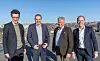 Jan Helland Eide, partner i Hitecvision (fra venstre), Ståle Gjersvold, konsernsjef i Trønderenergi, Odd Inge Mjøen, styreleder i Trønderenergi og Jon Vatnaland, senior partner i Hitecvision.