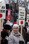 Strømprisene har økt kraftig både for folk og næringsliv. Torsdag ettermiddag møtte mange opp for å kreve handling fra regjeringa og politikerne.