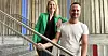Akan-kontaktene Cecilie Meberg og Glenn Steen-Hansen ved Åssiden videregående skole i Drammen.