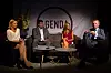 Marte Gerhardsen, daglig leder i Agenda (t.v), LOs 2. nestleder Hans-Christian Gabrielsen, oljeanalytiker Thina Saltvedt og investor Jens Ulltveit-Moe dørftet utfordringene for Norge når vi skal inn i et lavutslippssamfunn.