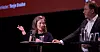 Mariann Ravnanger, hovedtillitsvalgt CargoNet, og Robin Olsen, administrerende direktør CargoNet.