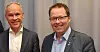 Senterpartiets Bjørn Arild Gram blir ny KS-leder. Her sammen med Jan Tore Sanner fra Høyre.