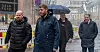 «Team LO» på vei til lunsj etter endt rettssak. F.v. Steffen Olsen, Geir Ove Kulseth og Øystein Tømmervik (Elektromontørenes Fagforening Oslo og Akershus), samt LO-advokat Edvard Bakke.