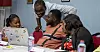 Tre­arbeiderforbundet i Ghana har blitt betydelig mer digitale etter at de slapp ungdommen til. Fra venstre: Eva Atogbra, Osai Afriyie og Kelvin Prempeh.