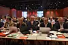 LEDELSEN: Fra venstre, forbundskasserer Odd-Helge Reppe, leder i utviklingsavdelingen, Monica Derbakk, leder i forhandlingsavdelingen, Bjørn Fornes, nestleder Vidar Hennum, leder jan Olav Andersen.