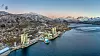 OVER HALVE KLODEN: Heidelbergs sementfabrikk ligger rett ved kai i Kjøpsvik i Narvik. Verdens nordligste sementfabrikk får det meste av kullet sitt fra Colombia.