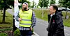 BISTÅR: Distriktsleder i EL og IT Oslo og Akershus, Morten Svendsen, bistår de streikende som aldri har streiket før med opplegget. John Christian Hanssen fra EVRY og IKT Bransjens Fagforening jobber like ved Globalconnects lokaler, og tok en tur bort i ledig tid for å støtte de streikende.