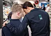 Sondre Engen Myngdal har downs. Han er en stor gledesspreder i butikken, forteller de ansatte. Her med fungerende butikksjef Elena Simenova.