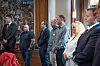 Fra venstre: Einar Kåre Telle, Fellesforbundet, Alexander Eriksen Loiro, Fellesforbundet, Karl Hans Braut, Fellesorganisasjonen, Leif Ritter, NNN, John Henry Kaland, Norsk Tjenestemannslag, May-Brit Borgi Olsen, Fellesforbundet, og Jens Olav Hagebakken, FLT.