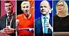 Hans-Christian Gabrielsen, LO-leder, Peggy Hessen Følsvik, første nestleder i LO, Ole Erik Almlid, administrerende direktør i NHO og Nina Melsom, direktør i NHO.