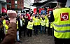 FANER: Det var et dusin faner fra flere forbund og fagforeninger.