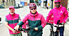 Foodora-medarbeiderne er enige om at jobben som sykkelbud er stressende. Fra venstre: Sykkelbud og kontormedarbeider Ole Ivar Solfall, sykkelbud og verneombud Vsevolod «Seva» Tsymbalistyi og frilans sykkelbud Ali Abdalla Mohamed.