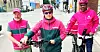 Foodora-medarbeiderne er enige om at jobben som sykkelbud er stressende. Fra venstre: Sykkelbud og kontormedarbeider Ole Ivar Solfall, sykkelbud og verneombud Vsevolod «Seva» Tsymbalistyi og frilans sykkelbud Ali Abdalla Mohamed.