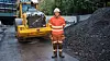 Skifter ikke:  Uansatt hvilket anlegg han er på,  og hvilket selskap han jobber for, bruker Anders Knutrud arbeidstøyet fra  Veidekke.