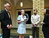 Både Rune Støstad og Linda Hofstad Helleland har begge benyttet KI-ekspert Inga Strümke (t.h.) til rådføring. I bildet er også venstres Sveinung Rotevatn. (Arkivfoto)