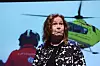 LUFTAMBULANSEN: Ingeborg Øfsthus sier de setter opp videokamera ved landingsplassene til sykehus slik at helikopterpiltoer kan sjekke landingsforhold over 5G.