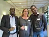 Kunnskap: Mohamed Hassan Ahmed (til venstre), tillitsvalgt i ISS på Fornebu og Dodou Darbo, tillitsvalgt i Anker Renhold, vil lære mer om sosial dumping. I midten er leder av avdeling 2, Trine W. Hagen.