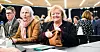 Hans Ole Rian (Creo), Anne Finborud (Skolenes Landsforbund) og Mimmi Kvisvik (FO), her fra oppstart i oppgjøret.