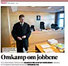 OLJE: Som advokat i LO og etter hvert i Industri Energi, har det blitt mange saker innenfor olje- og gassnæringa. Her fra et oppslag i Stavanger Aftenblad, 23. januar 2015.