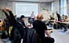 KLASSEROMSUNDERVISNING: Elevene ved Erfaringsskolen i Oslo har forelesning om håp.